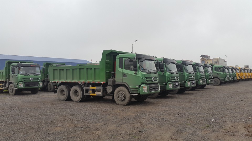 Dongfeng (DFM) 1,5 tấn - dưới 2,5 tấn 2017 - Xe ben 3 chân Hải Dương máy 260 thùng 11 khối nhập khẩu tải 13.3 tấn Dongfeng