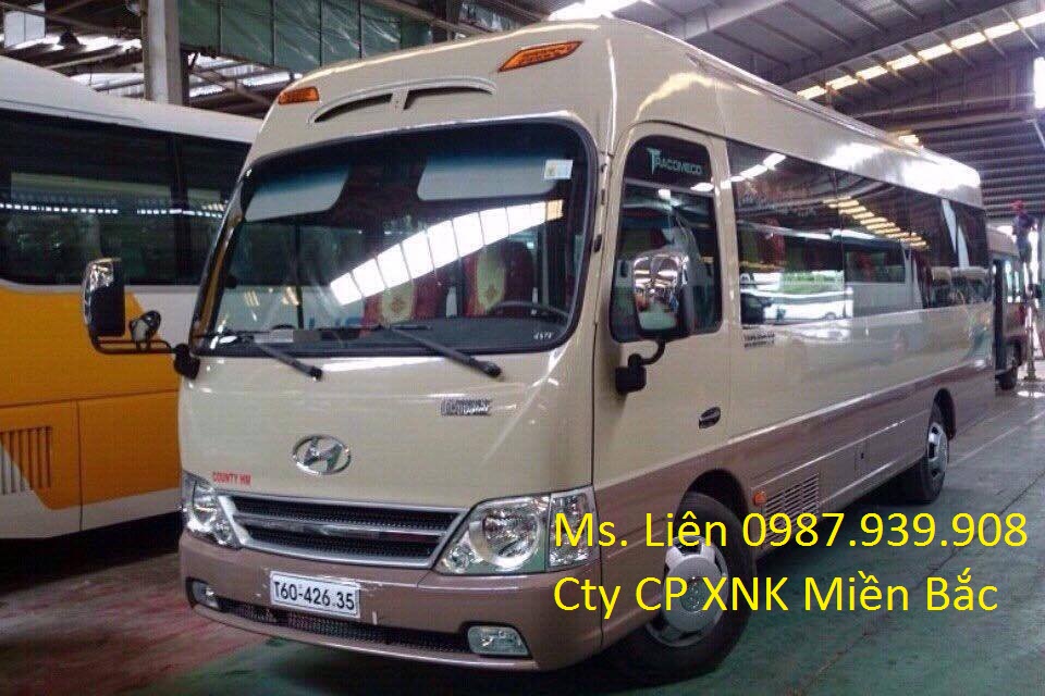 Hyundai County Tracomeco  2016 - Hyundai County thân dài Tracomeco 29 chỗ, liên hệ 0987939908