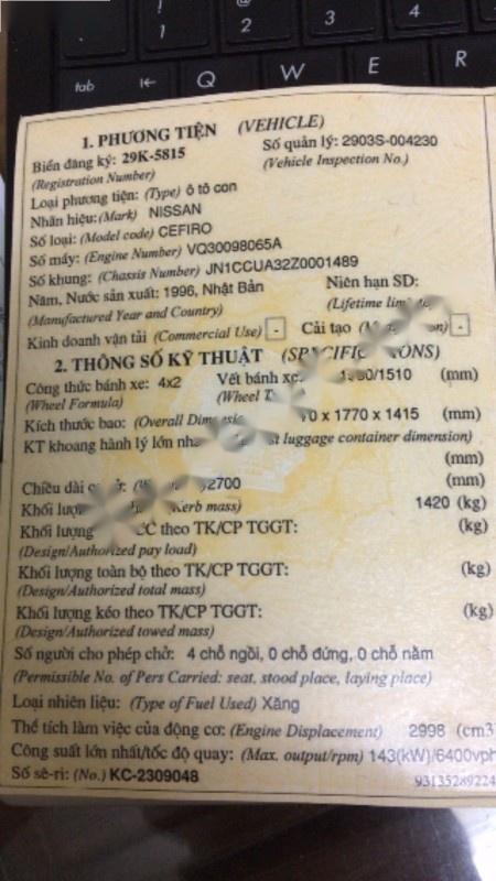 Nissan Cefiro 1997 - Bán Nissan Cefiro đời 1997, nhập khẩu nguyên chiếc, giá tốt