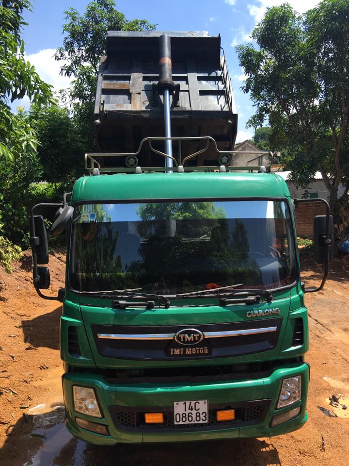 Fuso L315 2015 - Bán Cửu Long 7 - 9 tấn, xe ben 8 tấn Cửu Long mặt quỷ đời 2015, màu xanh lục