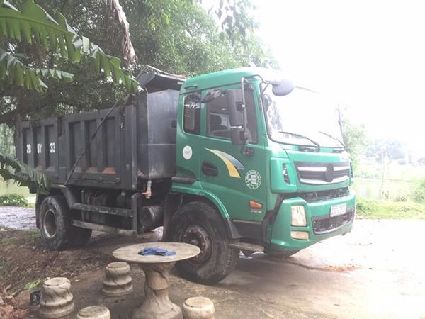 Fuso L315 2015 - Bán Cửu Long 7 - 9 tấn, xe ben 8 tấn Cửu Long mặt quỷ đời 2015, màu xanh lục