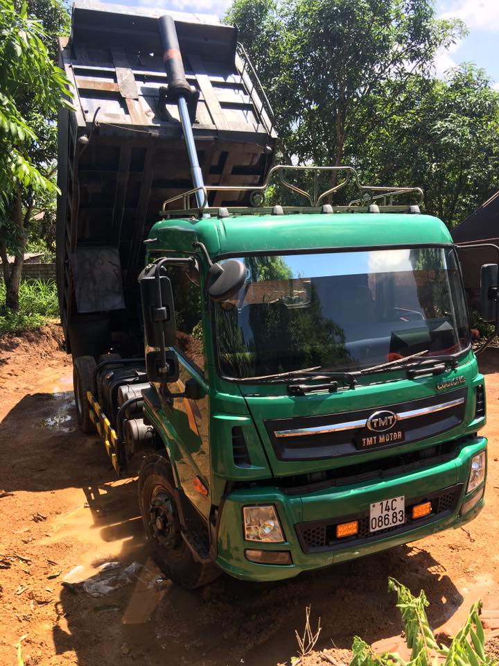 Fuso L315 2015 - Bán Cửu Long 7 - 9 tấn, xe ben 8 tấn Cửu Long mặt quỷ đời 2015, màu xanh lục