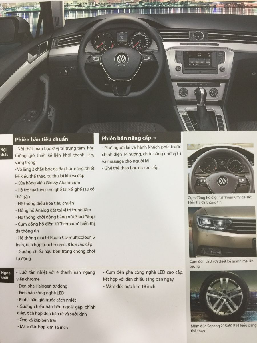 Volkswagen Passat 2017 - 1 tỷ 590 bạn đã sở hữu passat 1.8 turbo (có sẵn màu trắng). Giao xe tận nơ, hỗ trợ vay 80% giá xe