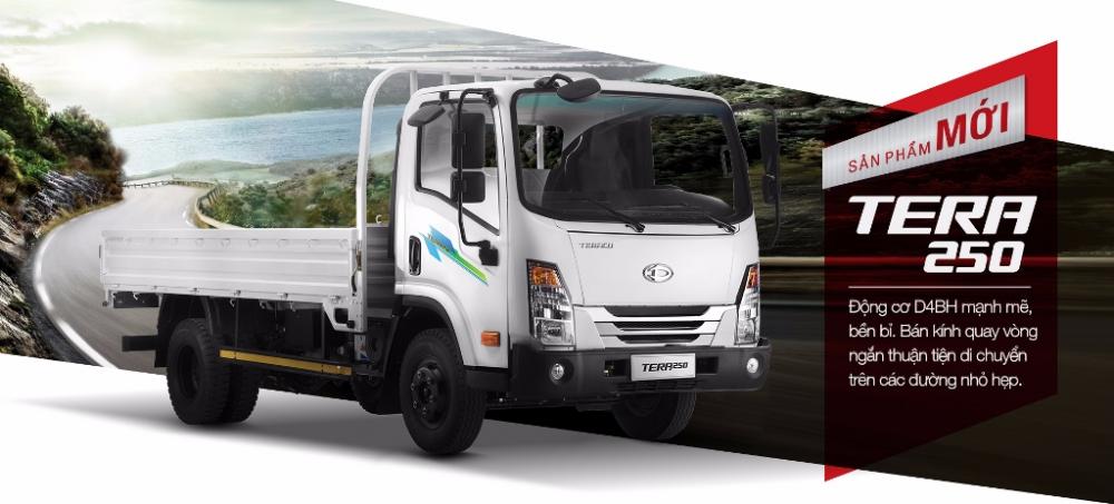 Xe tải 2,5 tấn - dưới 5 tấn 2018 - Bán Deahan Tera 250 3tấn. Trả góp 80% - chỉ cần 70tr là có xe. Giao xe ngay, chỉ từ 355tr