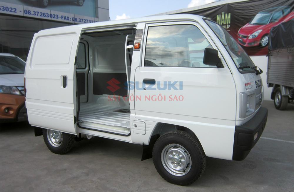 Suzuki Blind Van   2018 - Bán ô tô Suzuki Blind Van 495 chạy giờ cấm số tay đời 2018, màu trắng