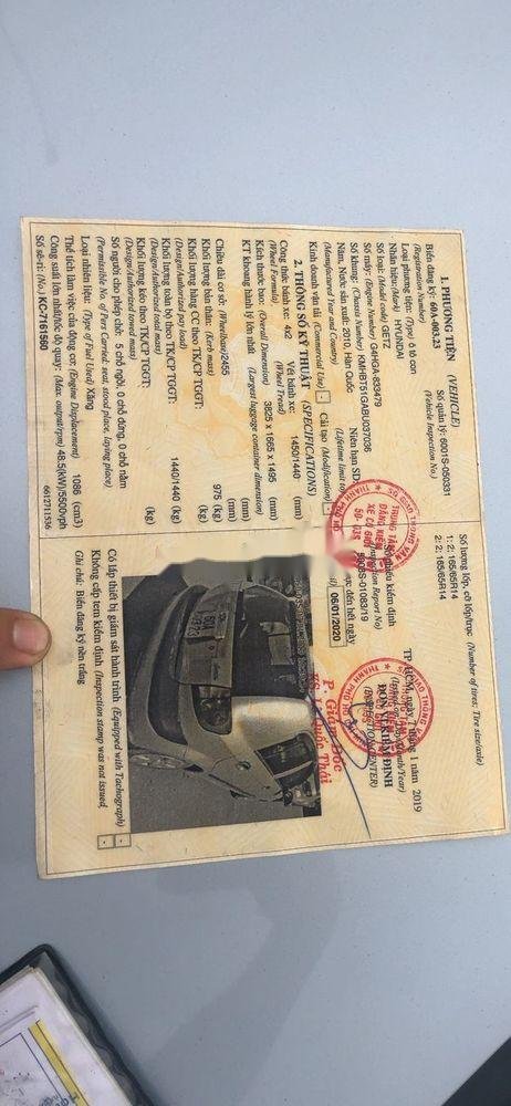 Hyundai Getz  MT 2010 - Cần bán gấp Hyundai Getz MT năm sản xuất 2010, nhập khẩu, giá chỉ 190 triệu