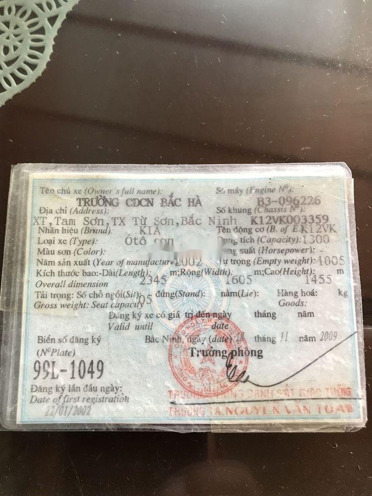 Kia Pride 2002 - Bán xe Kia Pride đời 2002, giá 26tr, máy nổ êm ru