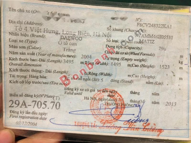 Daewoo Matiz SE 0.8 MT 2004 - Cần bán Daewoo Matiz SE 0.8 MT năm 2004, màu trắng