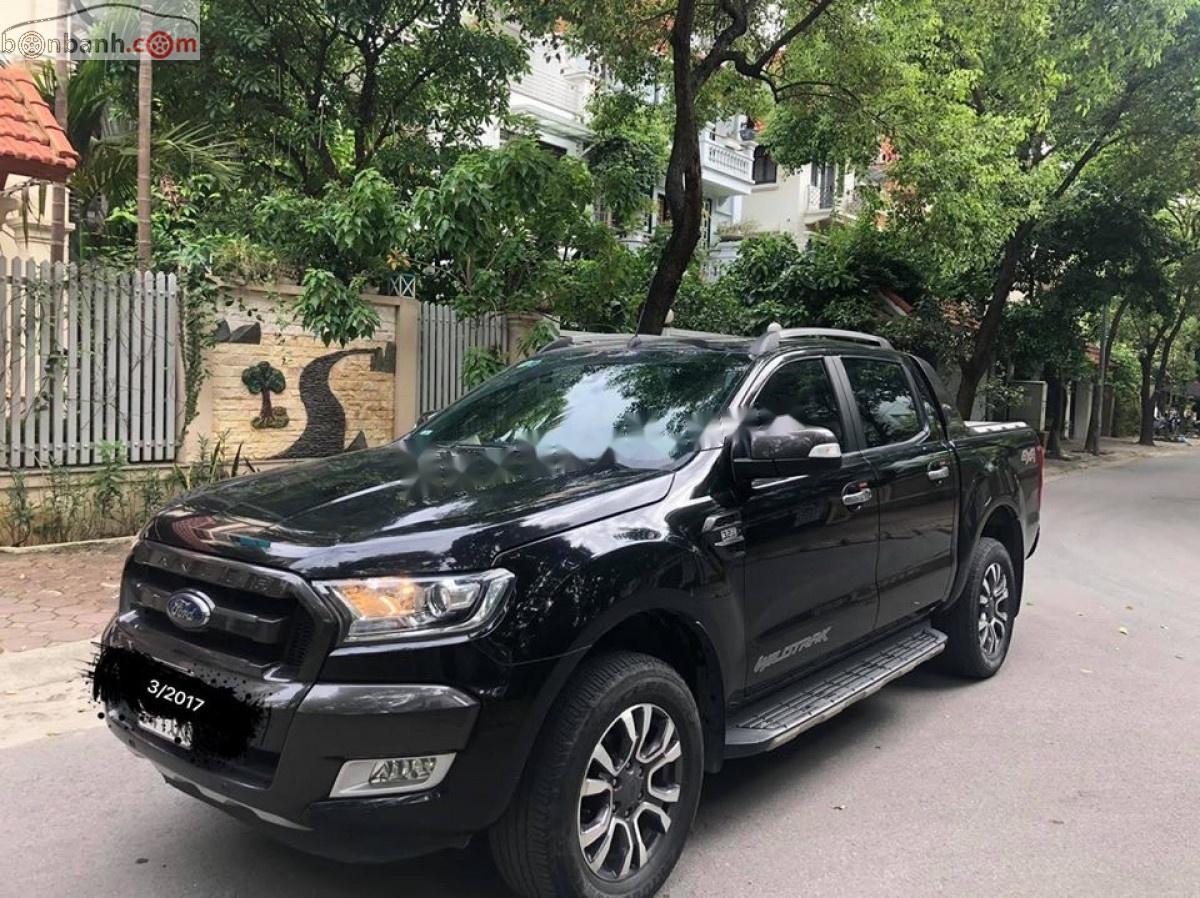 Ford Ranger Wildtrak 3.2 2016 - Bán Ford Ranger Wildtrak 3.2 đời 2016, màu đen, nhập khẩu