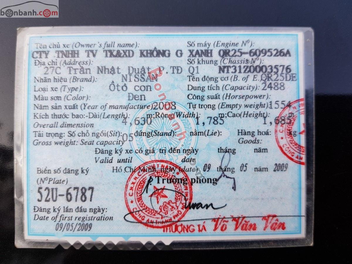 Nissan X trail 2009 - Cần bán lại xe Nissan X trail đời 2009, màu đen, xe nhập