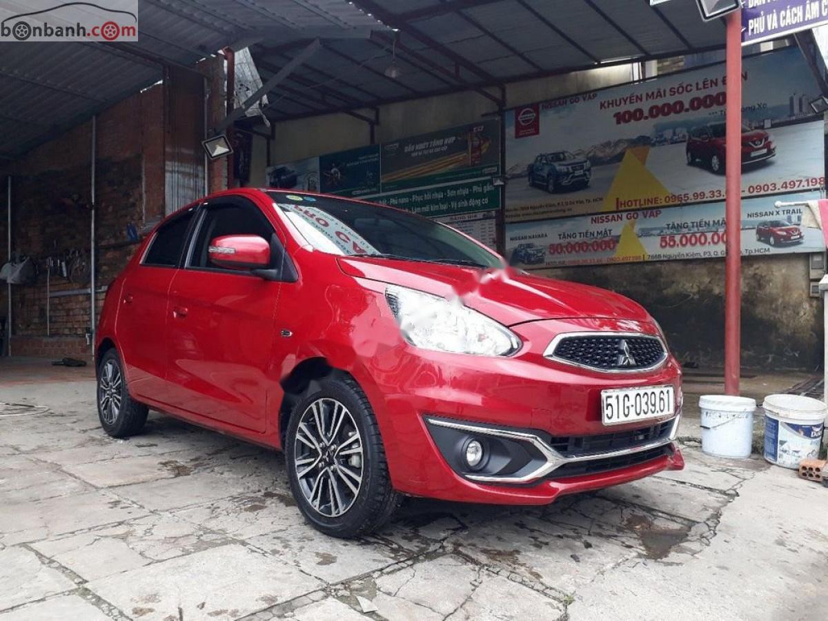 Mitsubishi Mirage 1.2CVT 2017 - Cần bán lại xe Mitsubishi Mirage 1.2CVT đời 2017, màu đỏ, xe nhập chính chủ