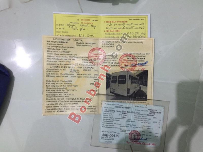 Ford Transit 2.5L 2002 - Cần bán lại xe Ford Transit 2.5L 2002, màu trắng, giá chỉ 32 triệu