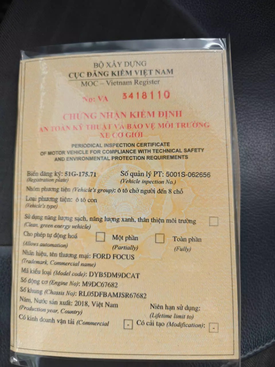 Hãng khác Khác 2018 - BÁN Ford Focus 2018 – XE CHÍNH CHỦ – GIÁ TỐT
