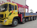 JRD 2017 - Xe tải Dongfeng 5 chân gắn cẩu 10-12 tấn, hỗ trợ mua trả góp ngân hàng 90%