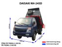 Fuso NH-245D 2019 - Bán xe ben 2T45 giá rẻ, xe Daisaki 2,45 tấn giá tốt Miền Tây, xe tải ben giá rẻ