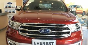 Ford Everest Titanium 2.0L  AT 2018 - Hưng Yên bán Ford Everest 2.0 full option, năm 2018, màu đỏ, nhập khẩu nguyên chiếc, sẵn màu, giao xe tháng 11 giá 1 tỷ 399 tr tại Hưng Yên