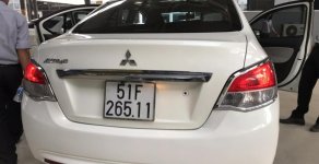 Mitsubishi Attrage 1.2AT 2014 - Bán Mitsubishi Attrage 1.2AT màu trắng, số tự động, nhập Thái Lan 2014, biển Sài Gòn, đi 68000km giá 396 triệu tại Tp.HCM