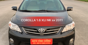 Toyota Corolla 2011 - Bán ô tô Toyota Corolla 1.6XLI sản xuất 2011, màu đen, xe nhập giá 535 triệu tại Hà Nội