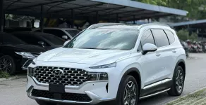 Hyundai Santa Fe 2022 - Hyundai SantaFe Cao cấp 2.2L HTRAC 2022 full dầu màu trắng.  giá 1 tỷ 158 tr tại Hà Nội