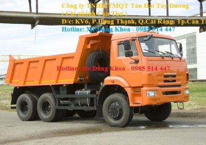Kamaz XTS 2015 - Bán xe Ben Kamaz 65111, đời 2015,14 tấn, màu cam, 3 chân, 3 cầu, nhập khẩu, mới