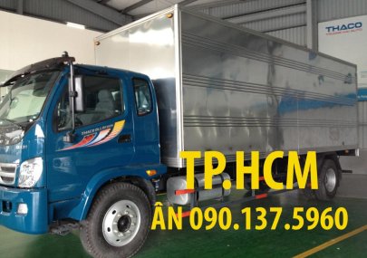 Thaco OLLIN 900A 2016 - TP. HCM Ollin 900A sản xuất mới, màu xanh, giá 619tr thùng kín inox 430