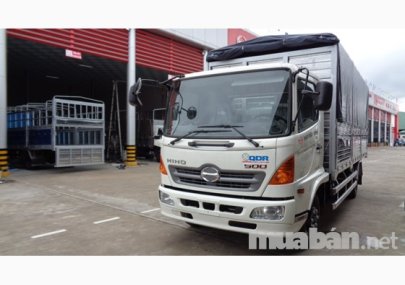 Xe tải 1000kg  Hino 2017 - Bến Tre bán xe tải Hino FC9JLSW-6,6 tấn, thùng bạt dài 6.7m, mở 7 bửng