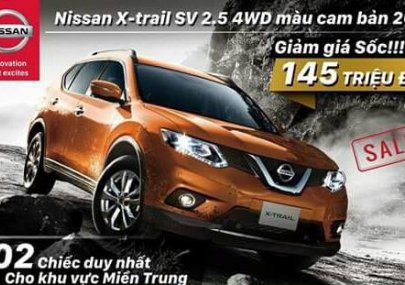 Nissan X trail  2.5 4WD 2016 - Bán Nissan X-trail 2.5 mầu vàng cam 4WD, giảm giá 145 triệu và nhiều ưu đãi cực hấp dẫn