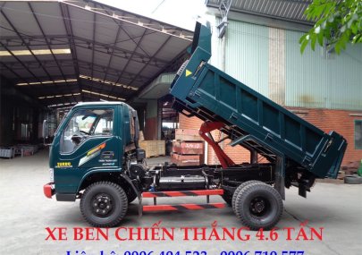 Xe tải 1250kg 2017 - Bán xe Ben Chiến Thắng 4.6 tấn trả góp, giá rẻ