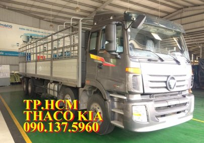 Thaco AUMAN C300B 2018 - TP.HCM Thaco Auman C300B 18 tấn, xe 4 chân thùng mui bạt tôn lạnh, màu trắng
